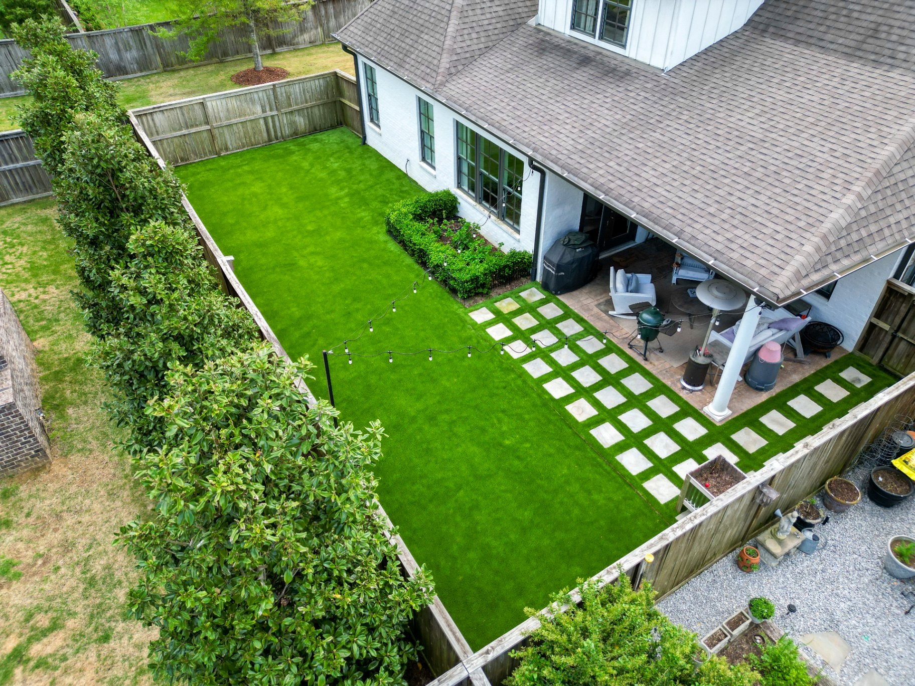 Whole-Yard Turf Conversion, Artificial turf