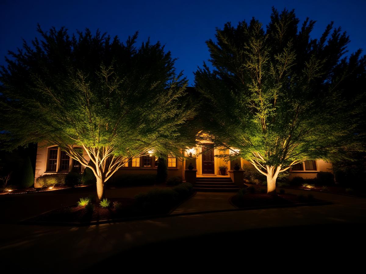 Oakwood Approach, Landscape lighting